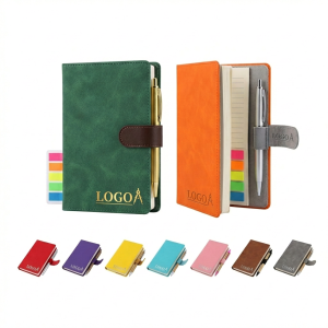 Eco-Friendly Corporate Gift Set: Compact Notebook, Adhesive Notes, and Pen
