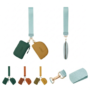 Eco-Friendly Recycled Dual Pocket Wrist Lanyard for ID & Essentials