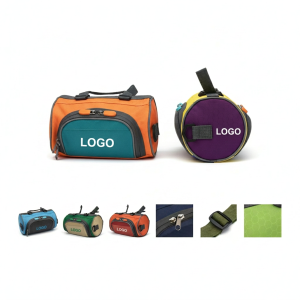 Cylindrical Waterproof Front Bicycle Bag with Detachable Shoulder Strap