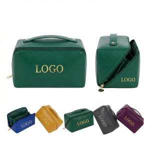 Spacious Waterproof Makeup Bag with Multiple Pockets for Travel